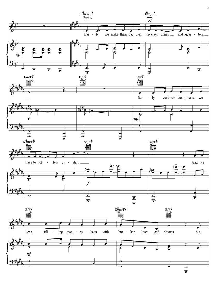 Look At The Sky Piano, Vocal, Guitar scores gallery preview page 3