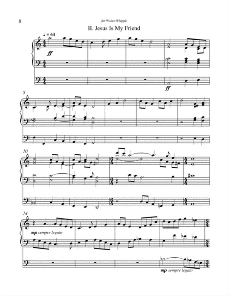 Three Contemplations on Southern Folk Hymns Organ scores gallery preview page 4