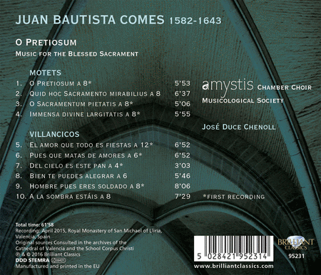 Juan Bautista Comes: O Pretiosum