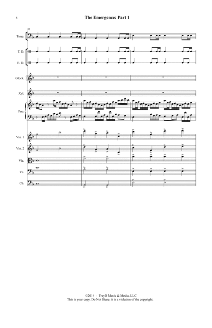 The Emergence, Part 1 The Emergence, Part 1 Chamber Orchestra scores gallery preview page 6