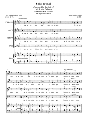 Salus mundi (Salvation Of The World), for SATB choir