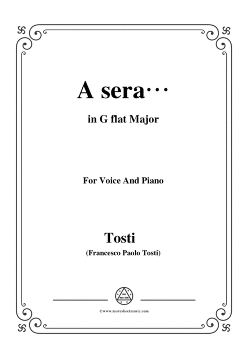 Tosti-A sera in G flat Major,for Voice and Piano image number null