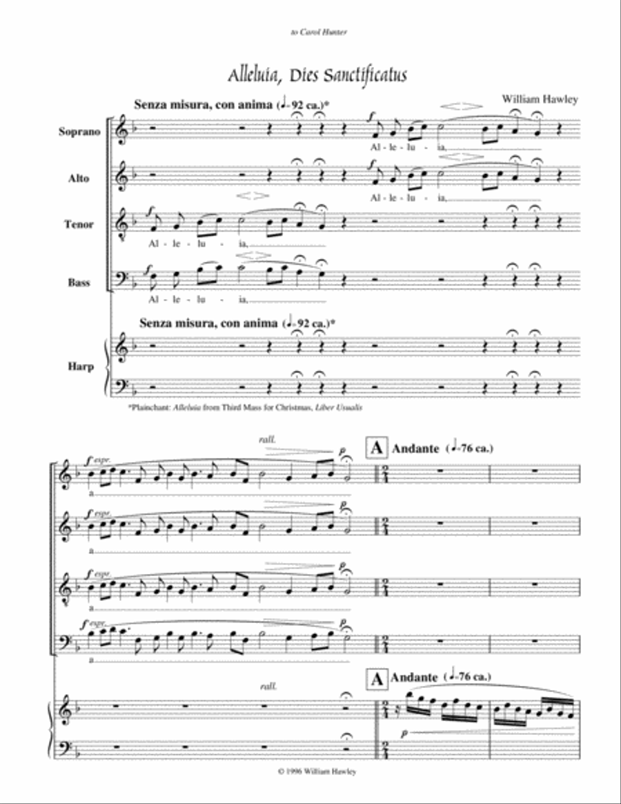 Alleluia, Dies Sanctificatus Divisi scores gallery preview page 3
