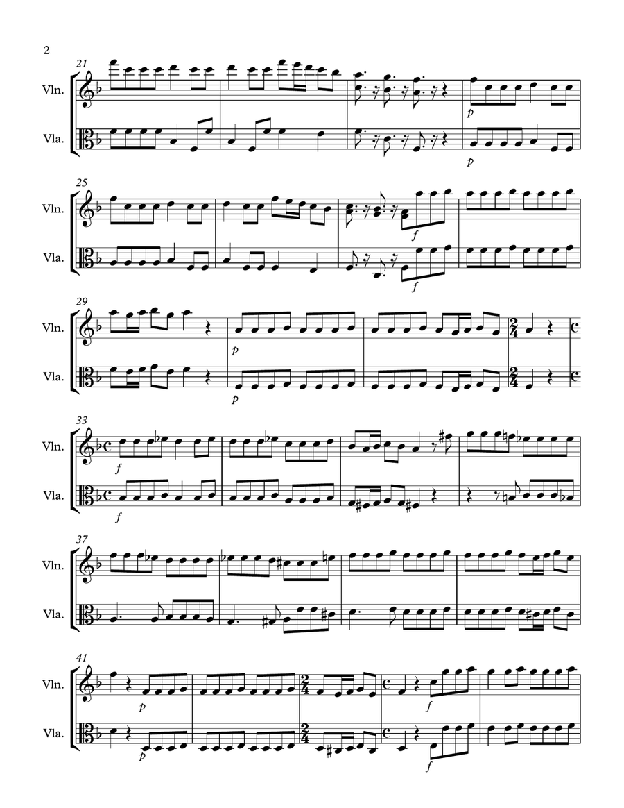 The Four Seasons - Autumn (Mov.1): Violin & Viola Duet String Duet scores gallery preview page 2