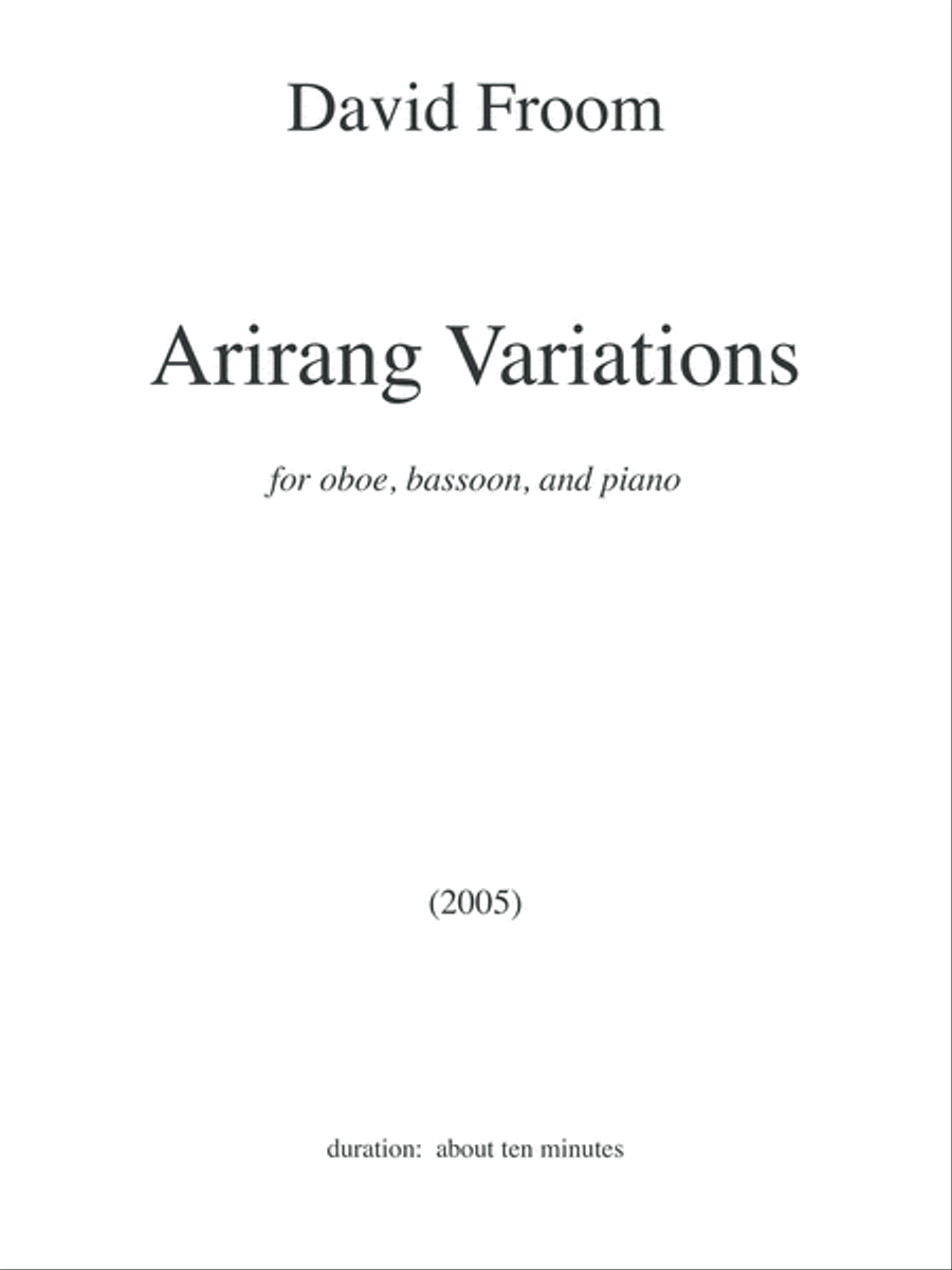 [Froom] Arirang Variations (Oboe Arrangement) Woodwind Duet scores gallery preview page 3