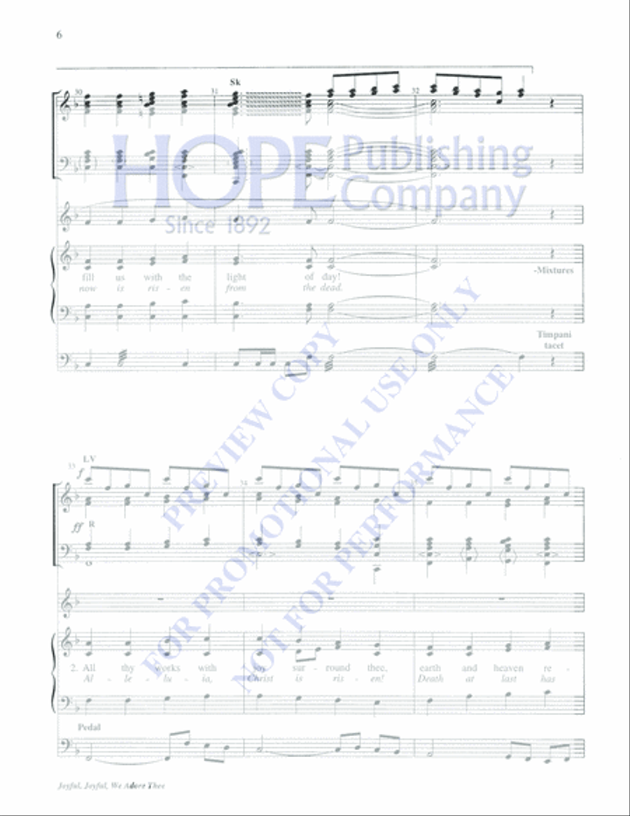 Joyful, Joyful, We Adore Thee 5-Octaves scores gallery preview page 6