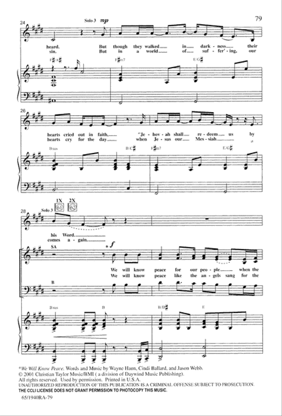 We Will Know Peace 3-Part scores gallery preview page 81