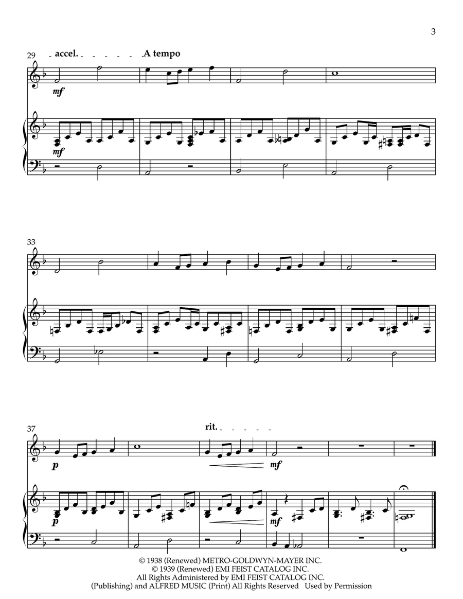 Over The Rainbow Flute scores gallery preview page 3