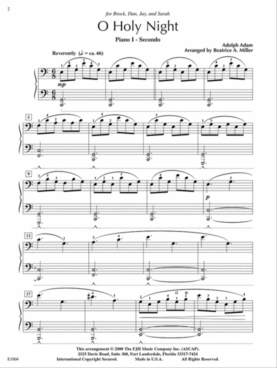 O Holy Night O Holy Night Piano Solo scores gallery preview page 3