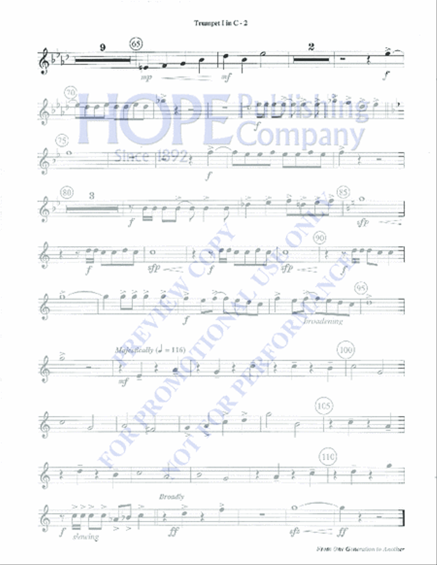 From One Generation to Another 4-Part scores gallery preview page 2