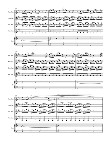 Vivaldi – L’inverno “Winter” 2. Largo from The Four Seasons - (for Saxophone Quartet SATB) image number null