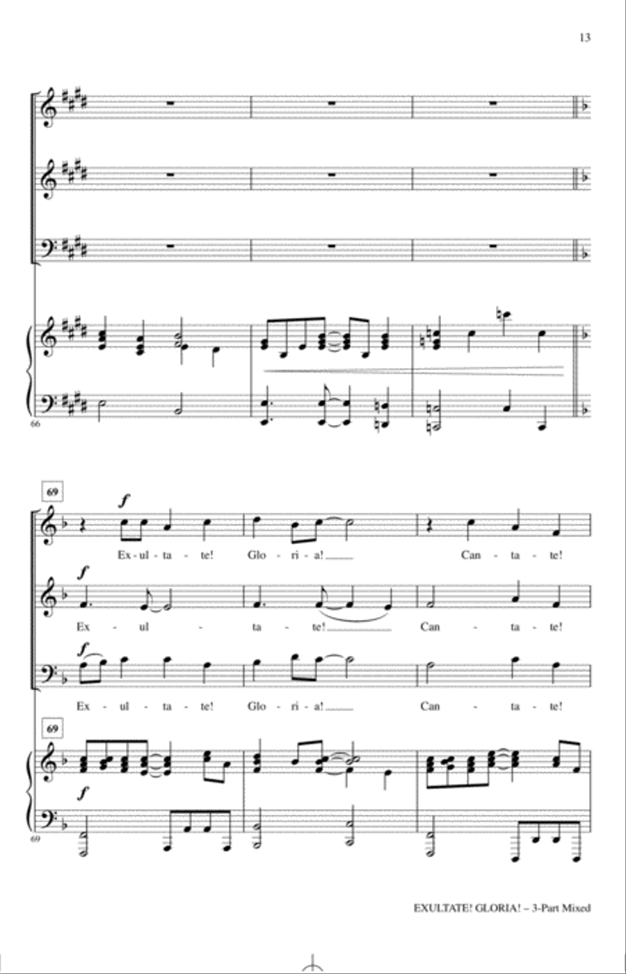Exultate! Gloria! 3-Part scores gallery preview page 11