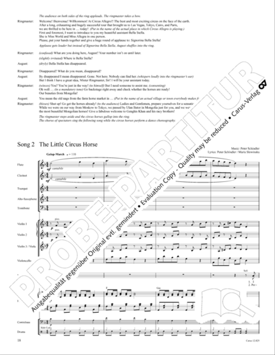 Circus Allegro Circus Allegro Choir scores gallery preview page 19