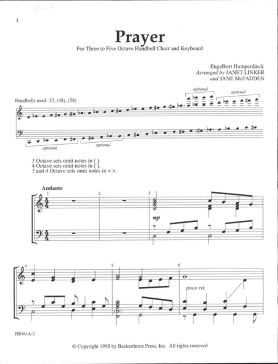 Prayer - handbell part 5-Octaves scores gallery preview page 2
