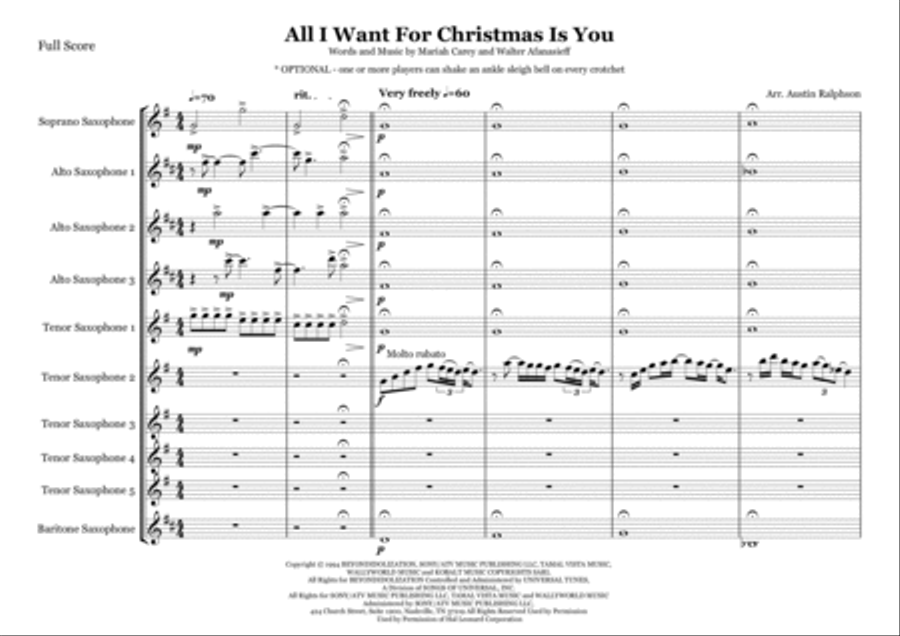 All I Want For Christmas Is You Woodwind Ensemble scores gallery preview page 3