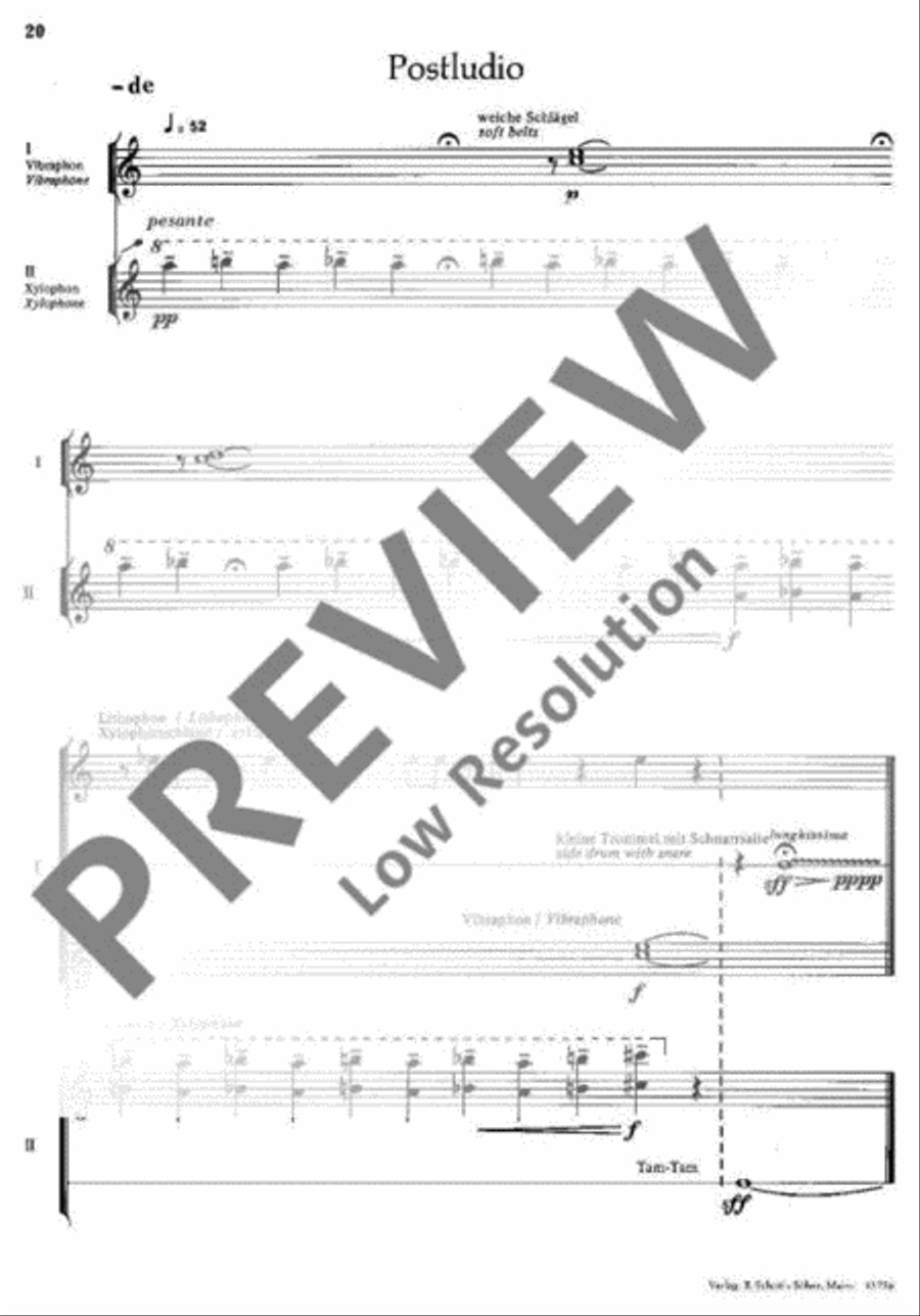 Katalog II Percussion scores gallery preview page 21