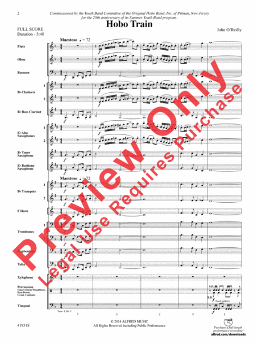 Hobo Train Concert Band scores gallery preview page 3