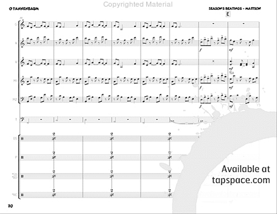 Season's Beatings Percussion Ensemble scores gallery preview page 86