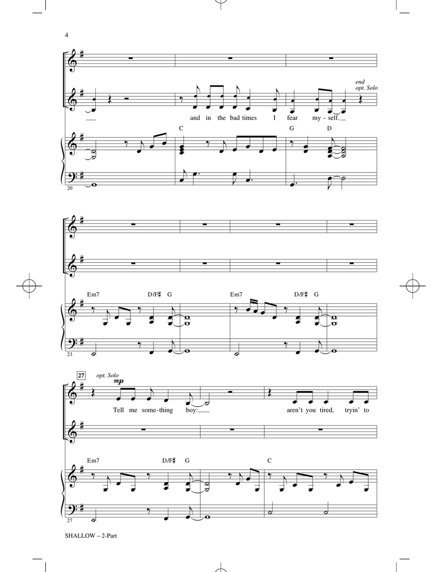 Shallow (from A Star Is Born) (arr. Mac Huff) 2-Part scores gallery preview page 3