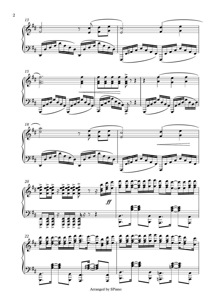 Death Note Opening Theme on Piano | The world Piano Solo scores gallery preview page 2
