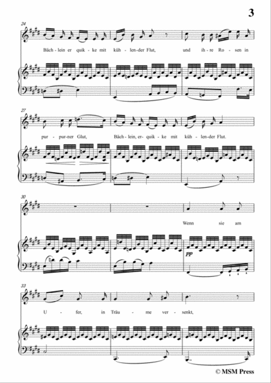 Schubert-Liebesbotschaft,from 'Schwanengesang(Swan Song)',D.957 No.1,in E Major Voice scores gallery preview page 5