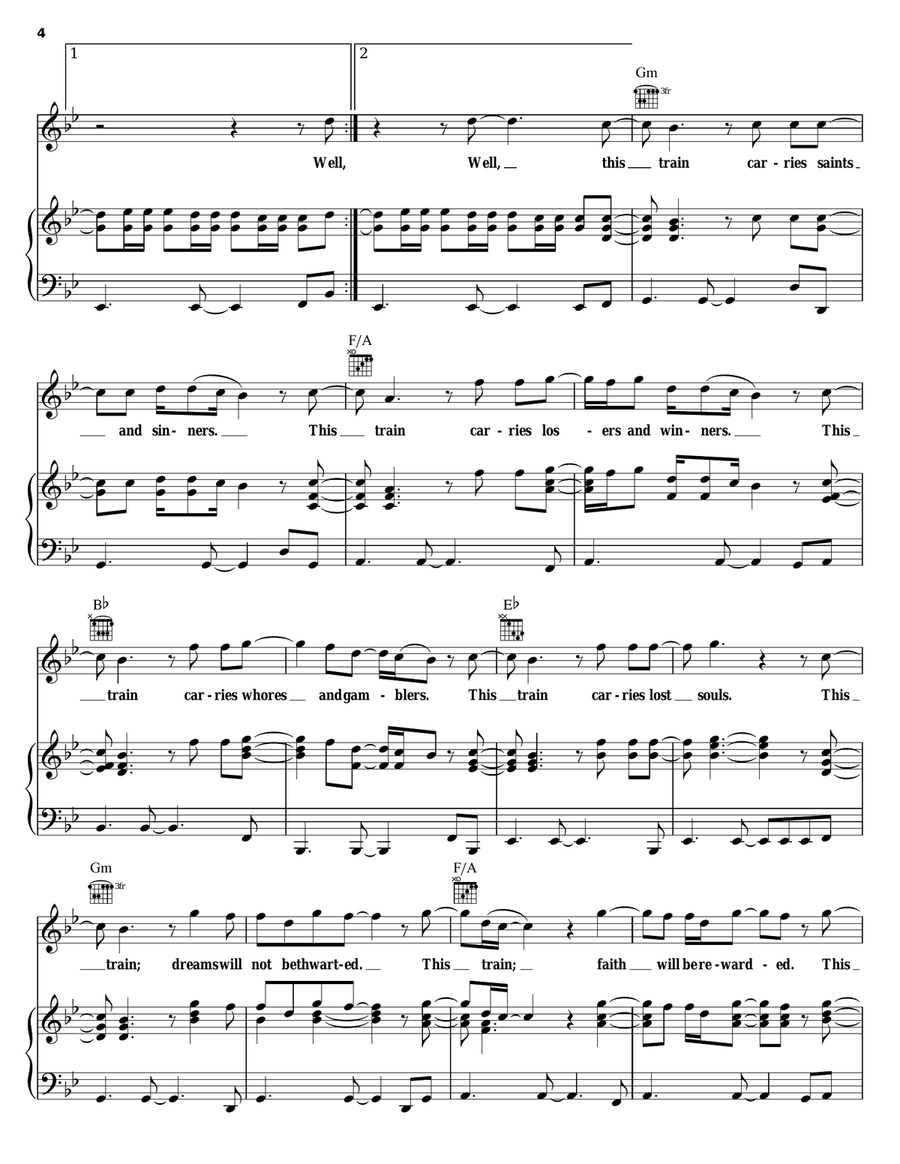 Land Of Hope And Dreams Land Of Hope And Dreams Acoustic Guitar scores gallery preview page 4