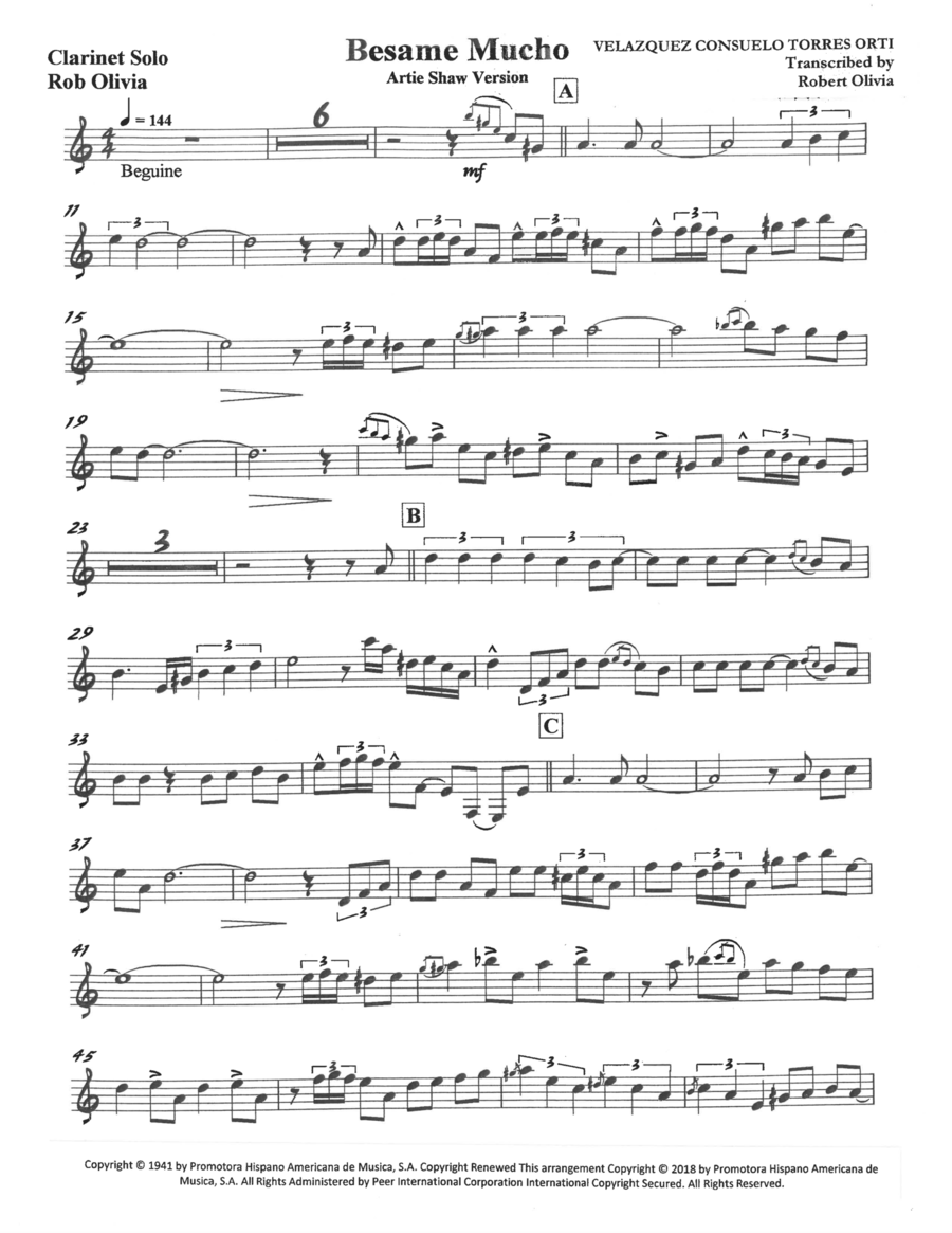 Bésame Mucho Bésame Mucho Jazz Ensemble scores gallery preview page 1