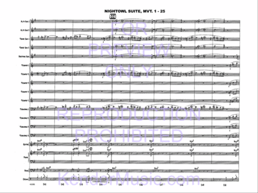 Nightowl Suite, Movement 1 (11 p.m. - Searching For Birdland) Jazz Ensemble scores gallery preview page 27