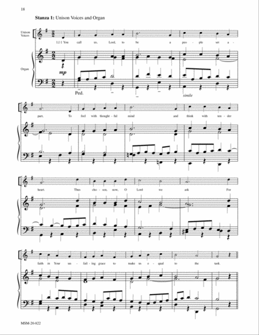 You Call Us, Lord, to Be (Rhosymedre) Choir scores gallery preview page 5