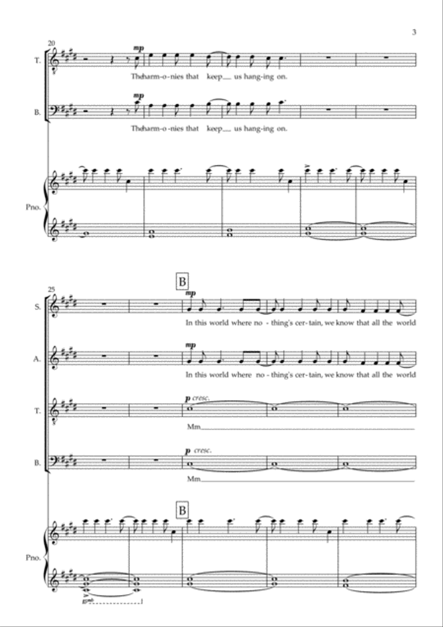 We Will Sing Again 4-Part scores gallery preview page 3