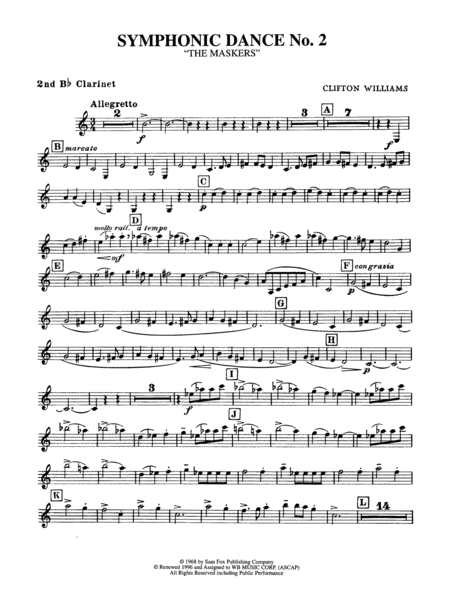 Symphonic Dance No. 2: 2nd B-flat Clarinet