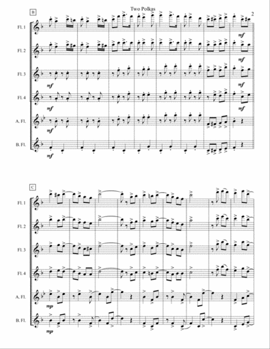 Beer Barrel Polka (traditional) Woodwind Ensemble scores gallery preview page 2