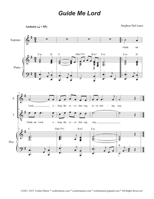 Guide Me Lord (2-part choir - (Soprano and Tenor)