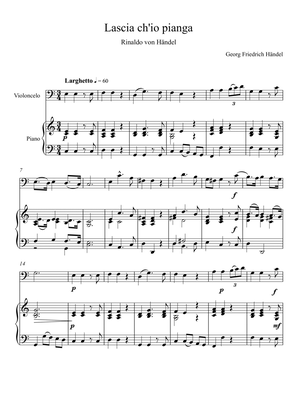 Book cover for Georg Friedrich Handel - Lascia ch'io pianga (Violoncello Solo)