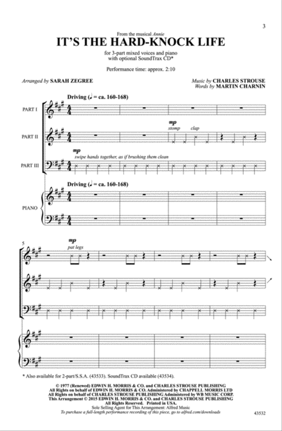 It's a Hard-Knock Life (from the musical Annie) Choir scores gallery preview page 2