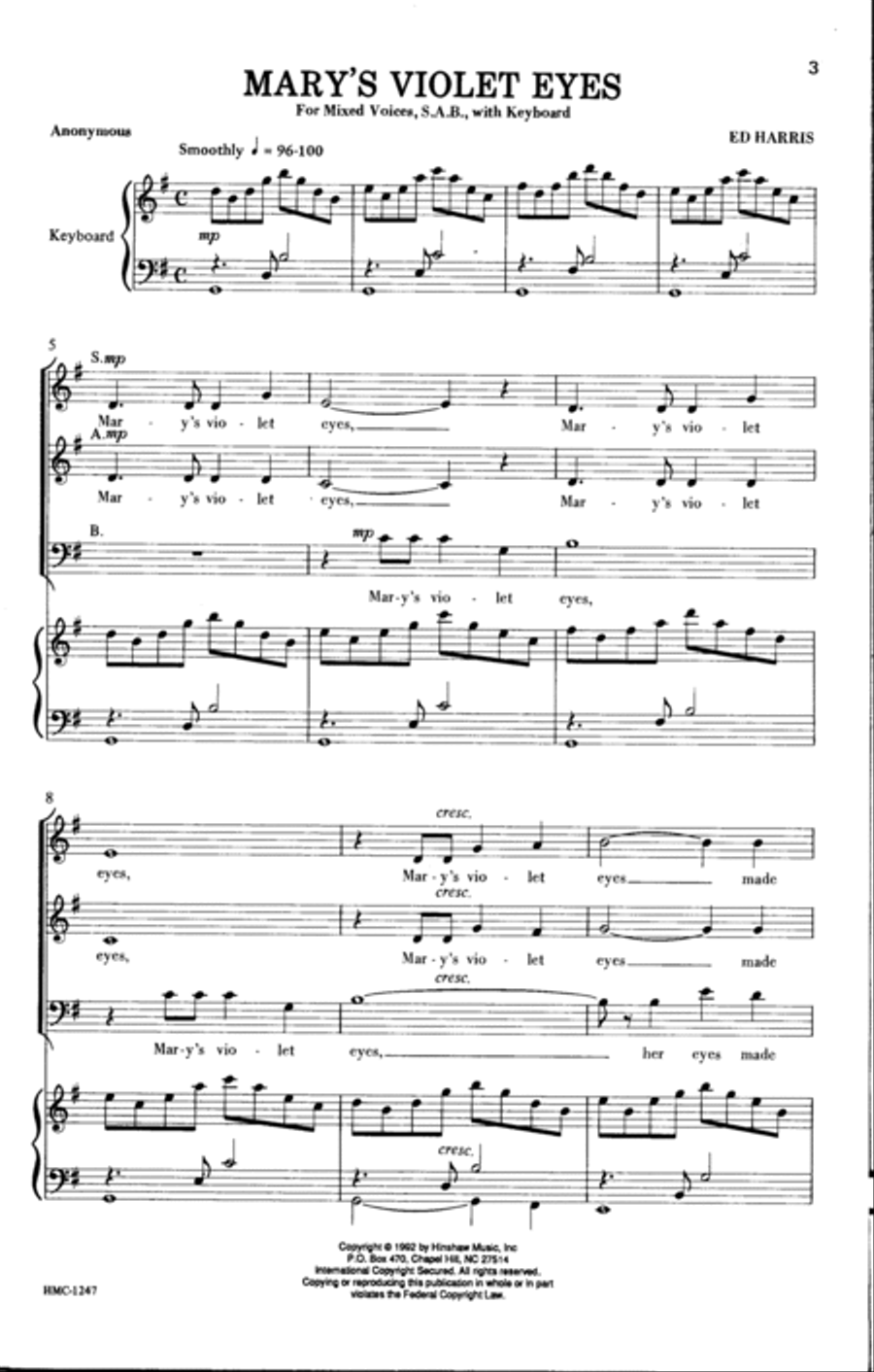Two Mnemonic Pieces 3-Part scores gallery preview page 2