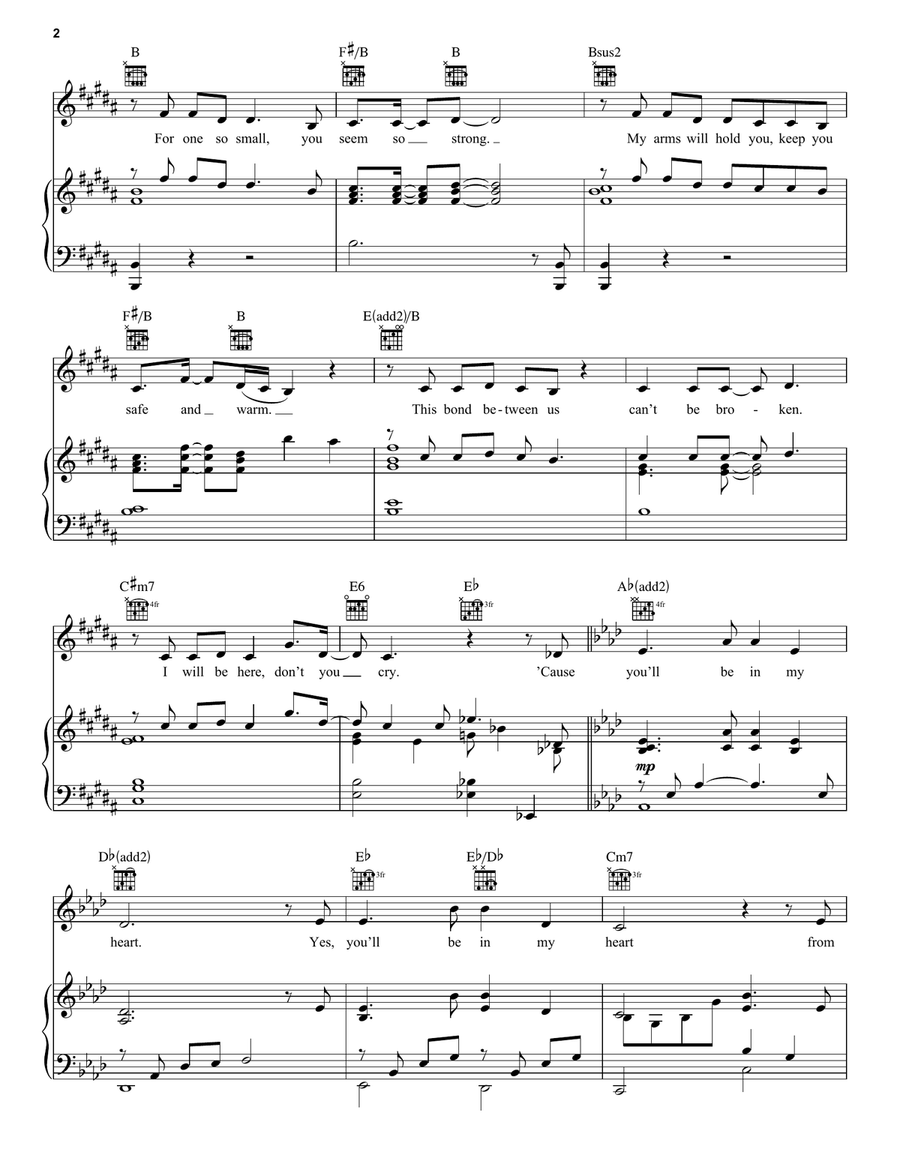 You'll Be In My Heart (from Tarzan: The Broadway Musical) Acoustic Guitar scores gallery preview page 2