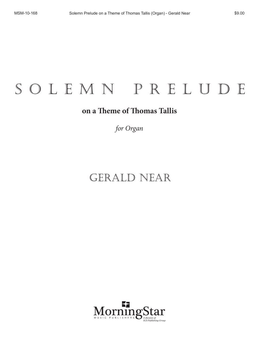Solemn Prelude on a Theme of Thomas Tallis Organ scores gallery preview page 1