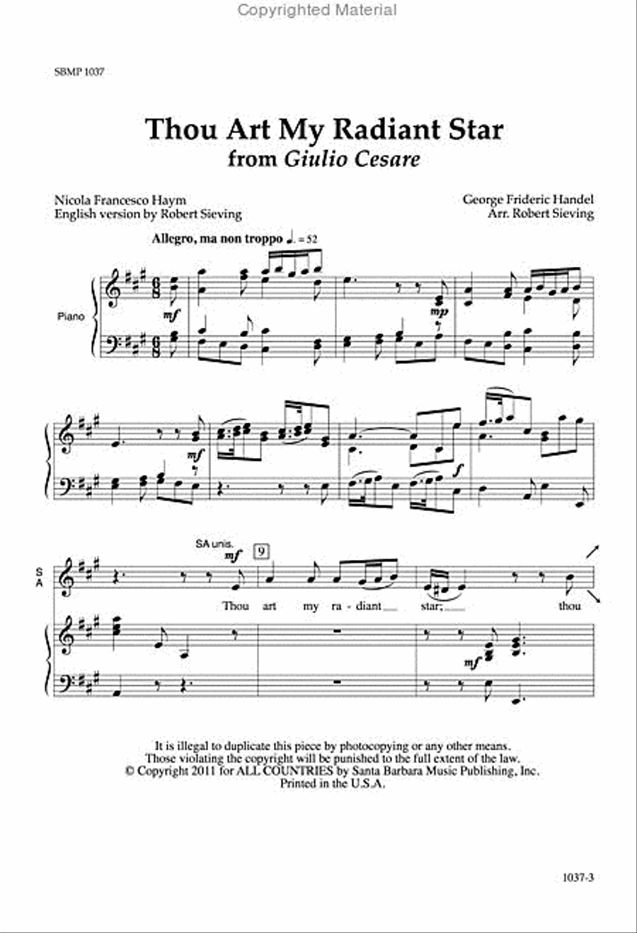 Thou Art My Radiant Star - SA Octavo SA scores gallery preview page 2