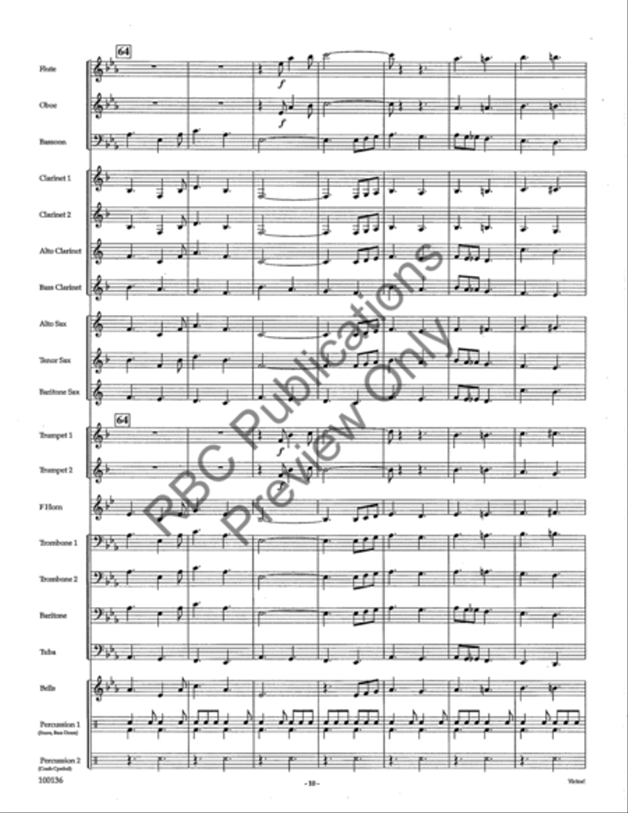 Victor (Score) Concert Band scores gallery preview page 13
