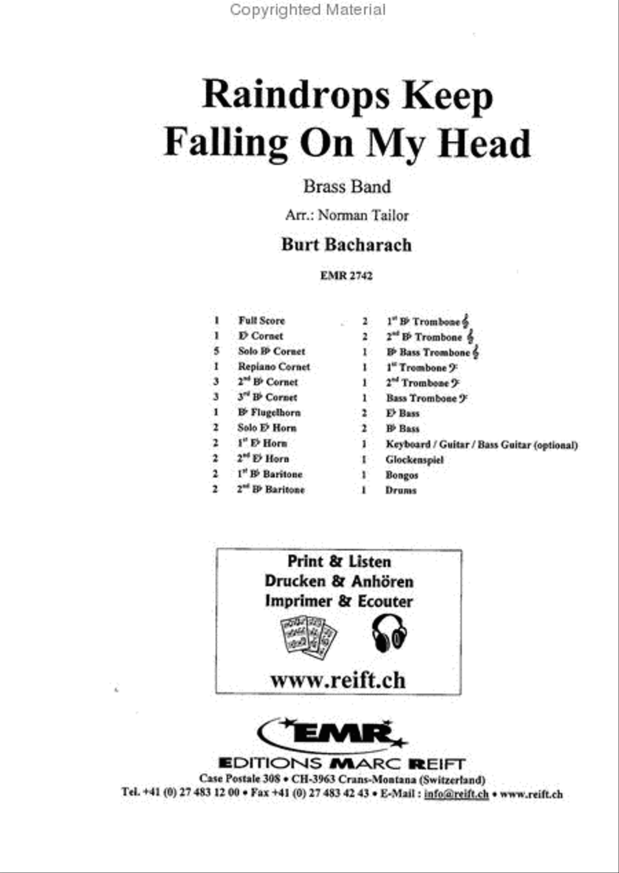 Raindrops Keep Fallin' On My Head Brass Band scores gallery preview page 2