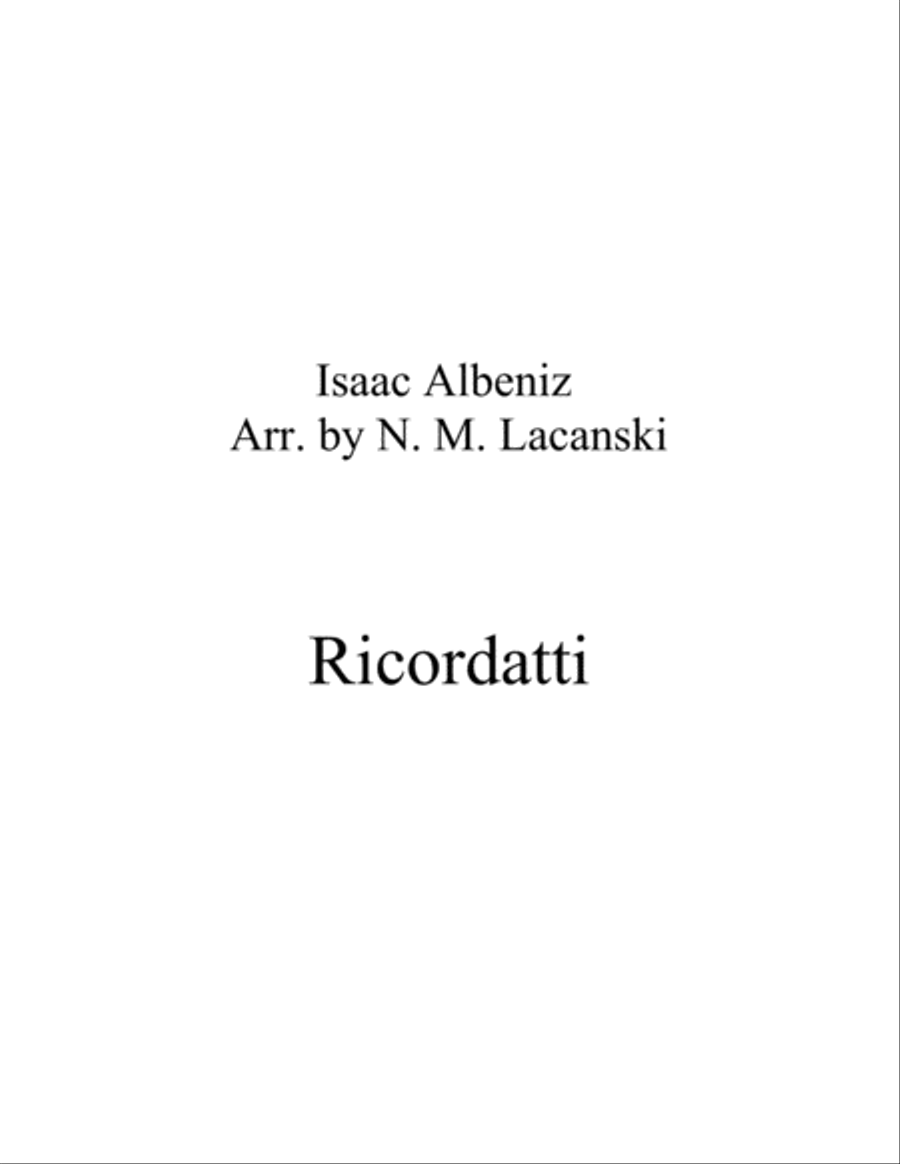 Book cover for Ricordatti