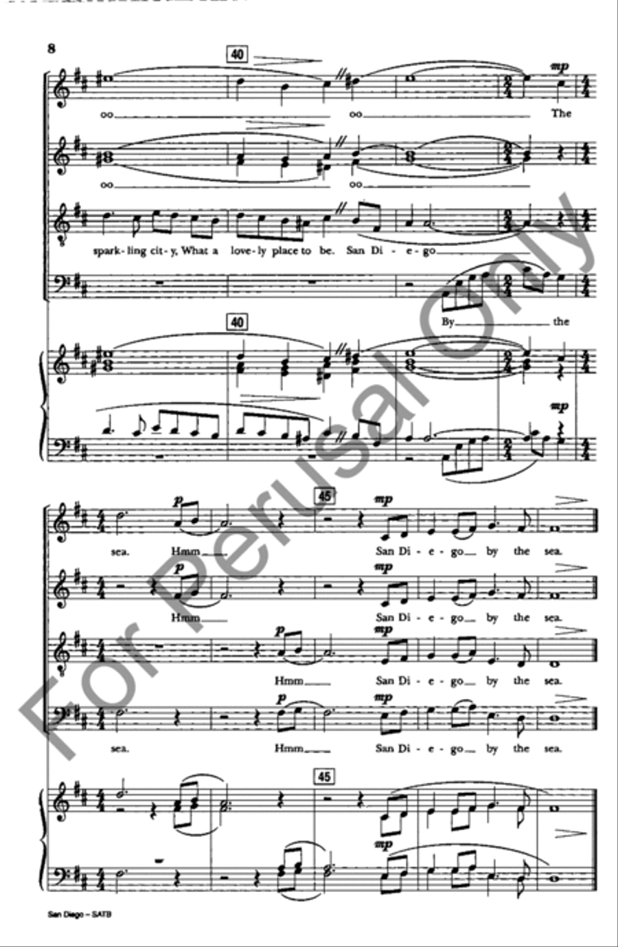 San Diego 4-Part scores gallery preview page 8