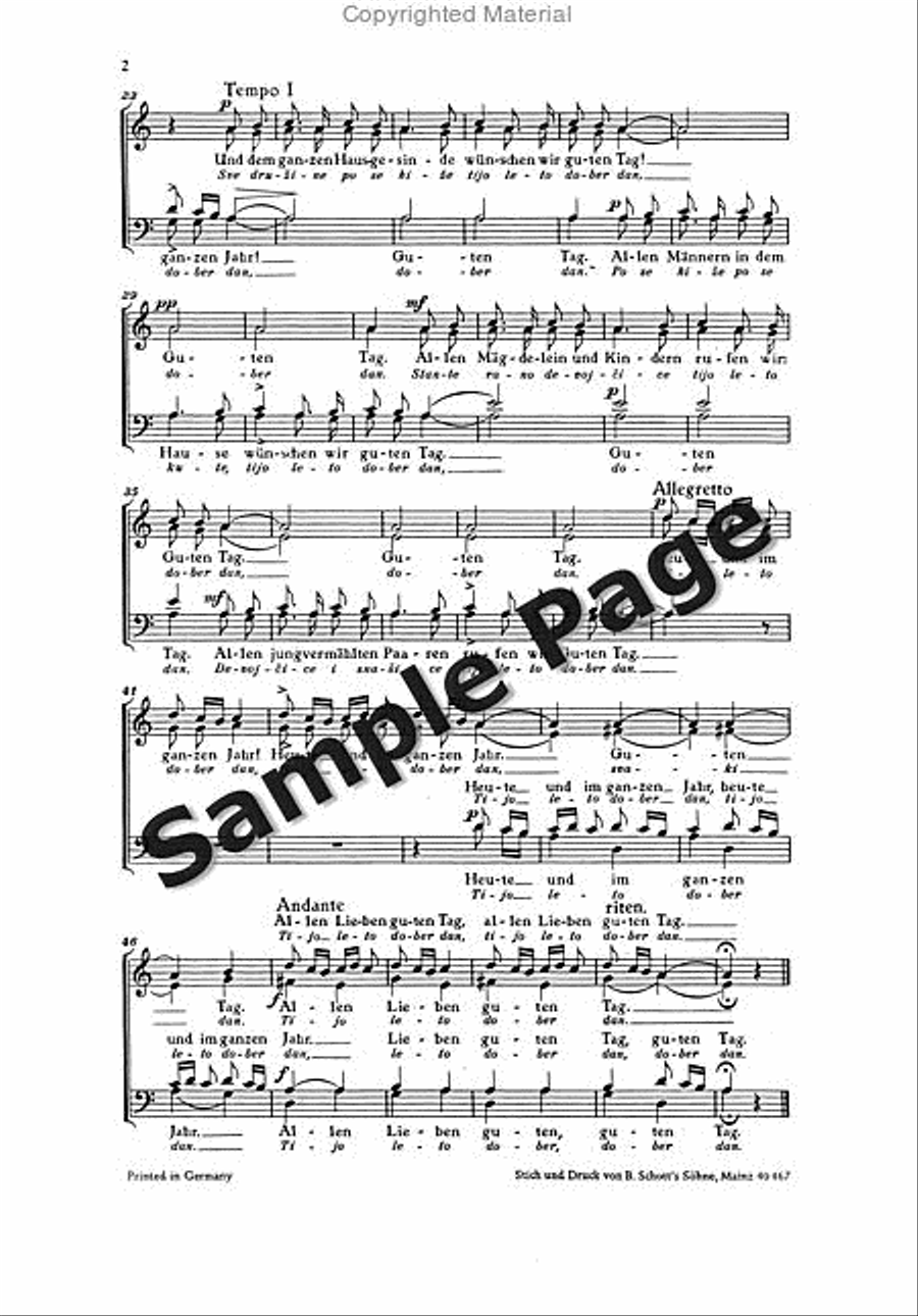 Guten Tag Mixed Choir scores gallery preview page 3