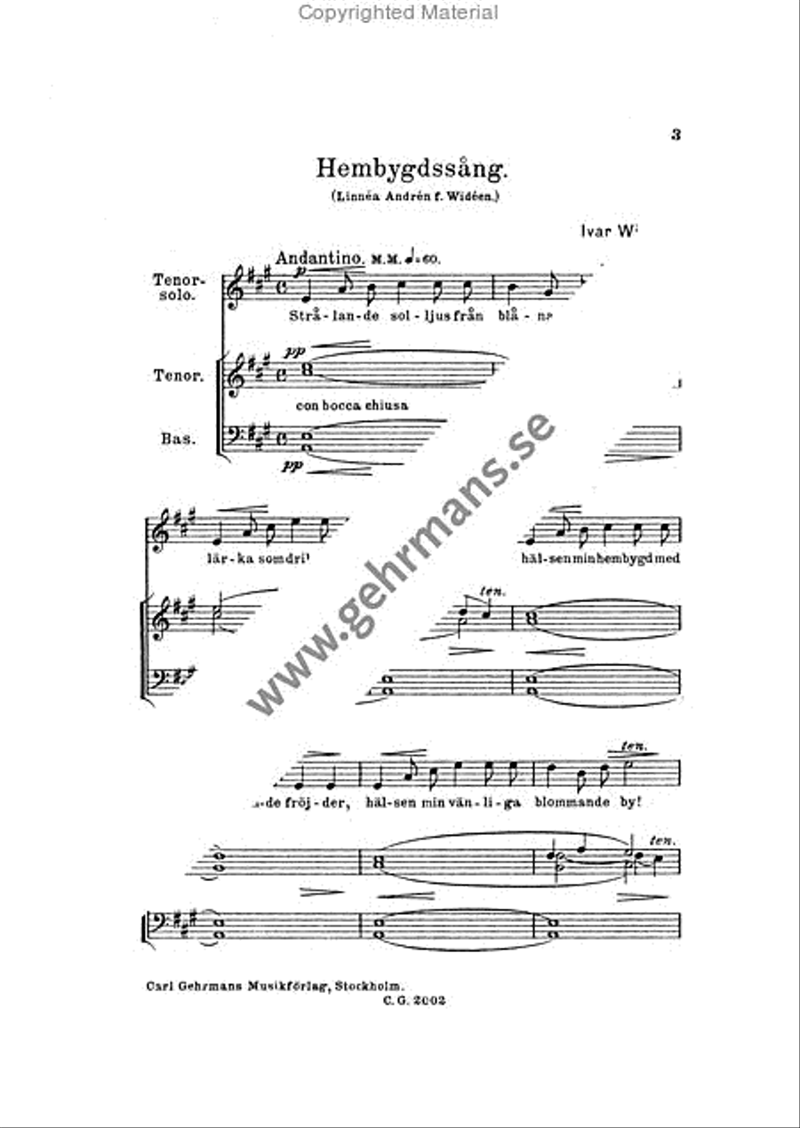 Hembygdssang TTBB scores gallery preview page 2
