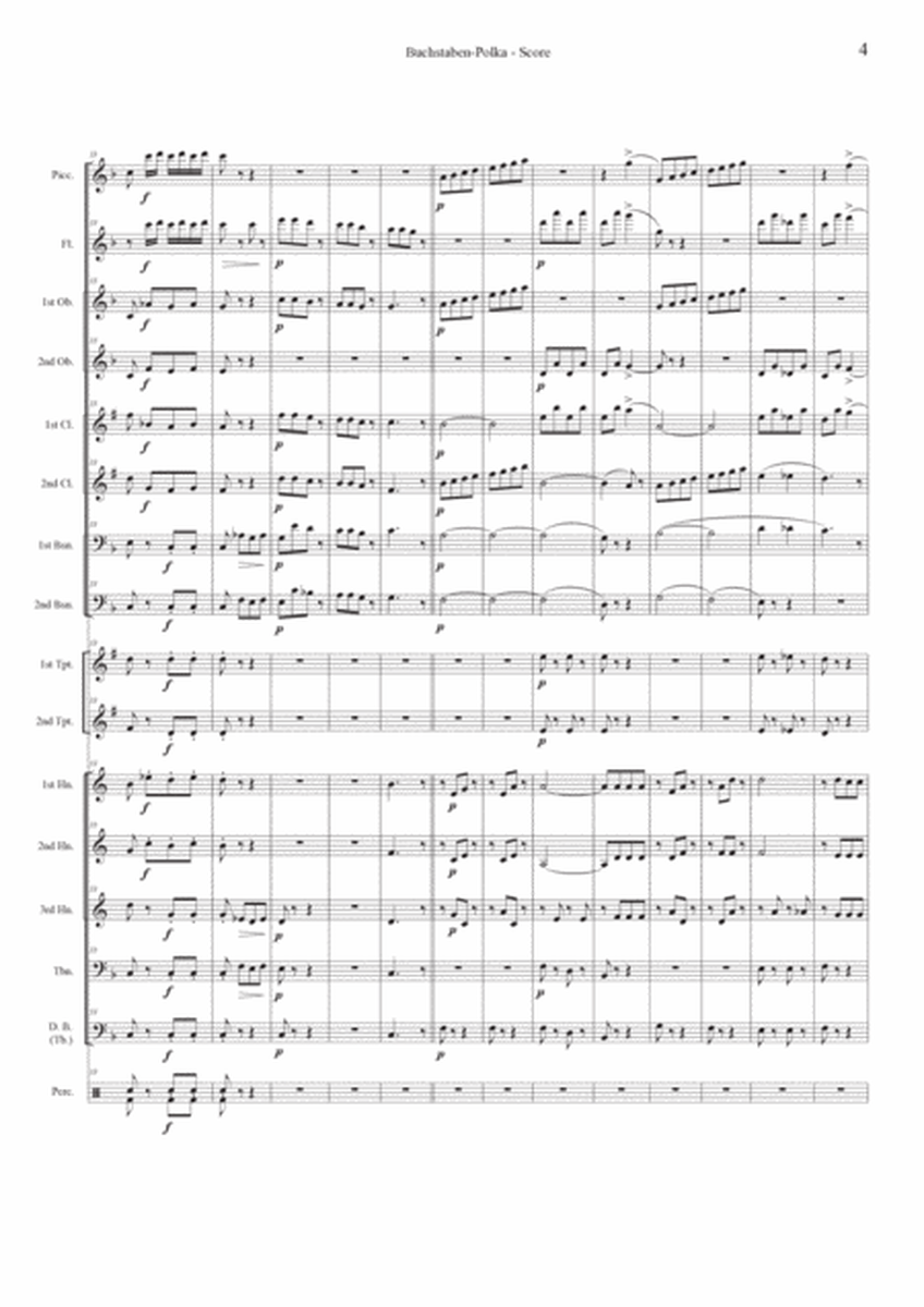 Buchstaben-Polka (Letter-Polka) Op. 252 for wind ensemble