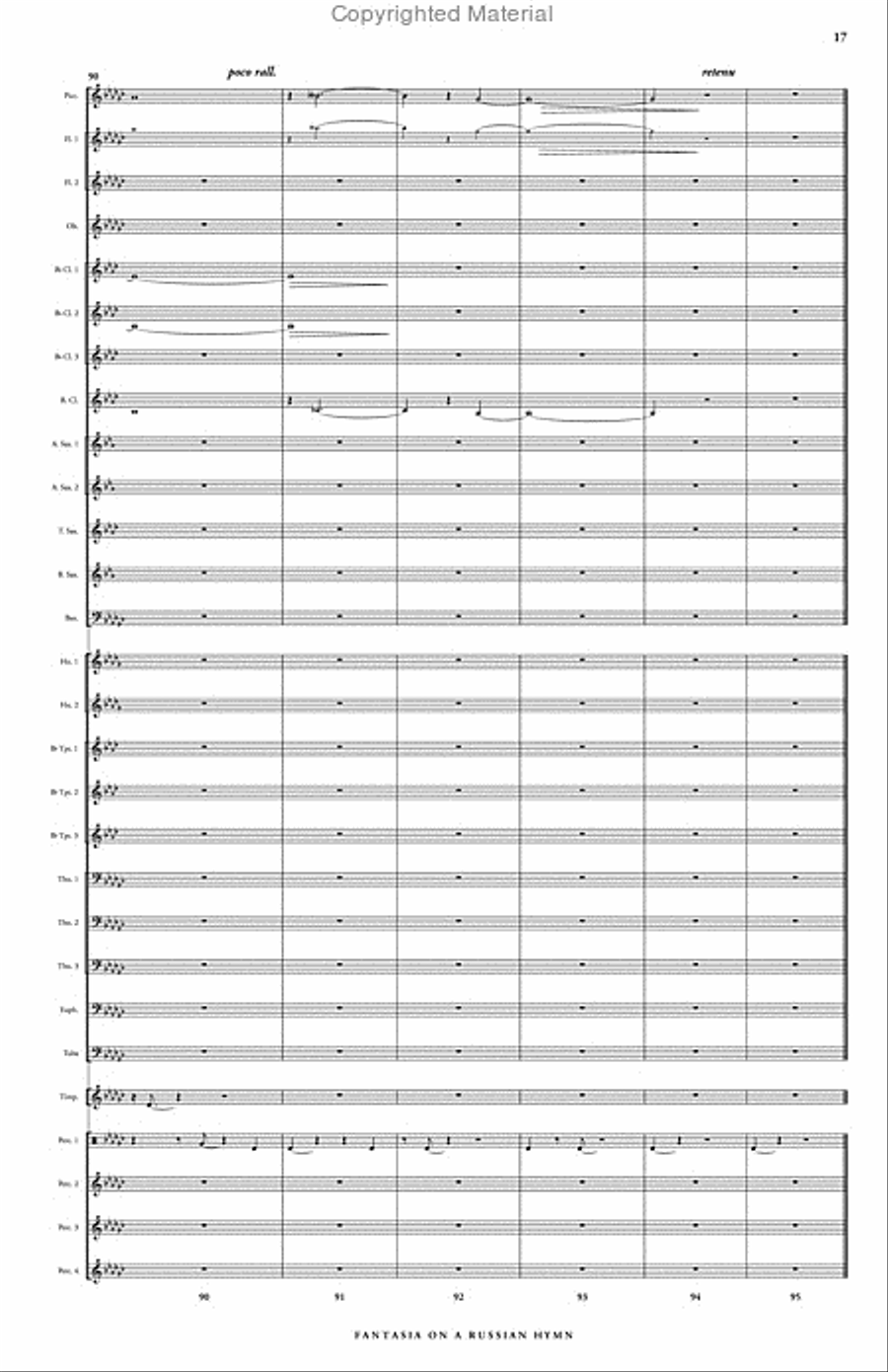 Fantasia on a Russian Hymn Concert Band scores gallery preview page 18