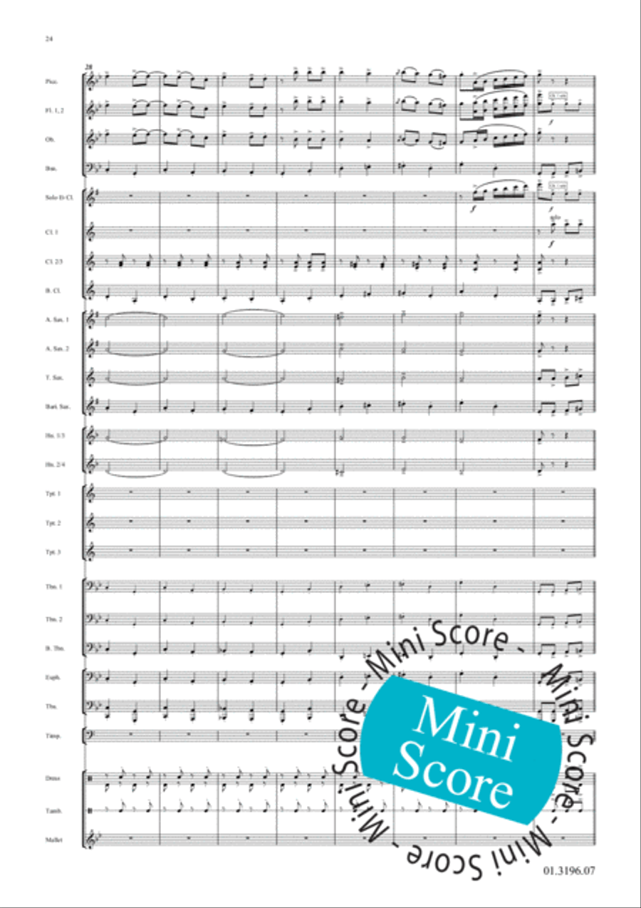 Three Russian Folk Songs Concert Band scores gallery preview page 28