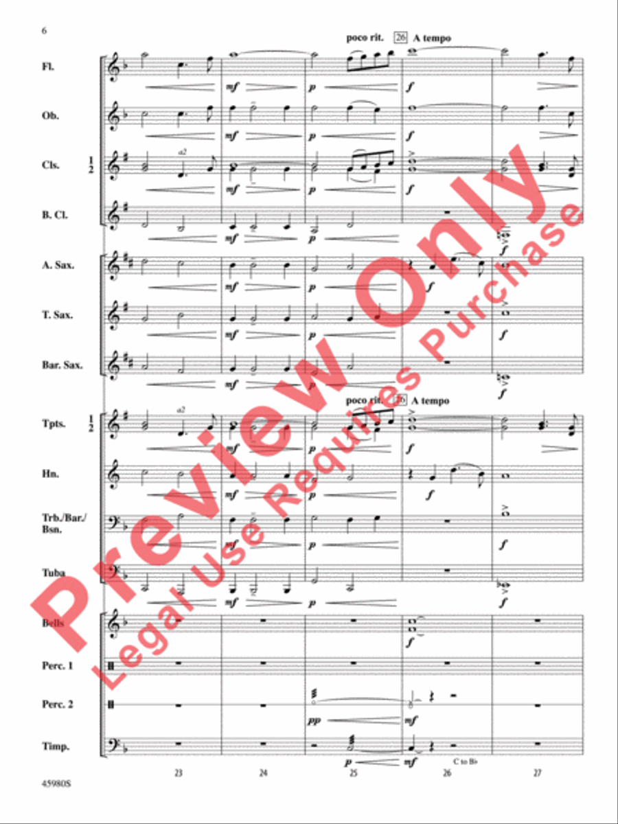 Tribute for Band Concert Band scores gallery preview page 7