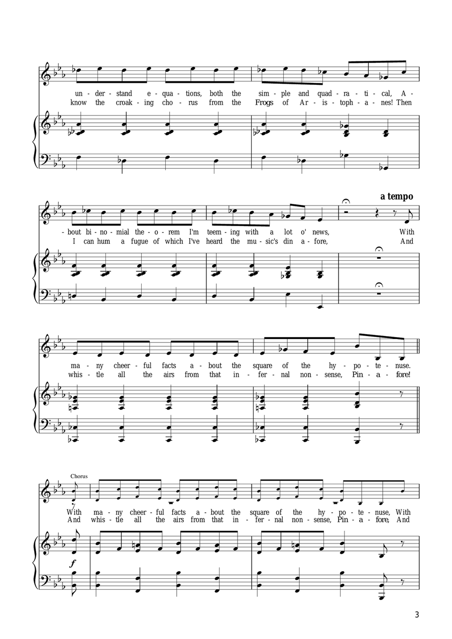 I Am The Very Model Of A Modern Major General (from The Pirates Of Penzance) Guitar scores gallery preview page 3